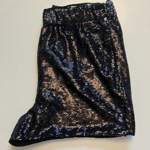 Black Sequin Shorts